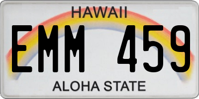 HI license plate EMM459