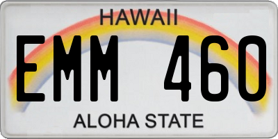 HI license plate EMM460