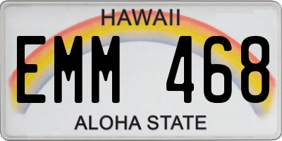 HI license plate EMM468