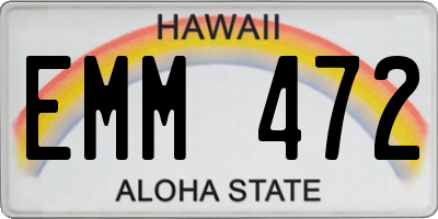 HI license plate EMM472