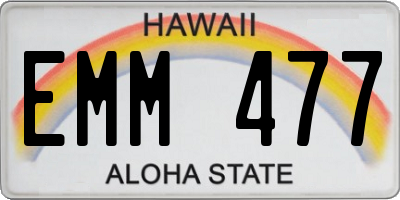 HI license plate EMM477