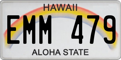 HI license plate EMM479