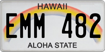 HI license plate EMM482