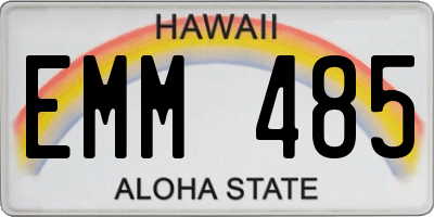 HI license plate EMM485