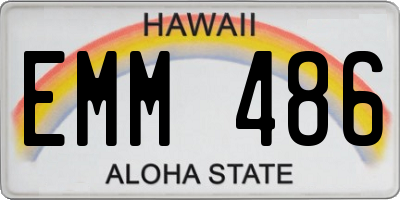 HI license plate EMM486