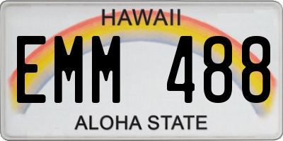 HI license plate EMM488
