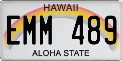 HI license plate EMM489