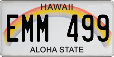 HI license plate EMM499