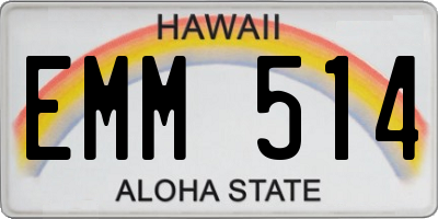 HI license plate EMM514