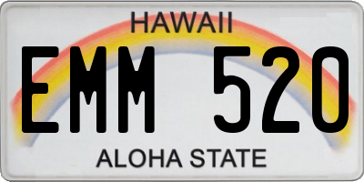 HI license plate EMM520