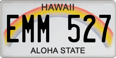 HI license plate EMM527