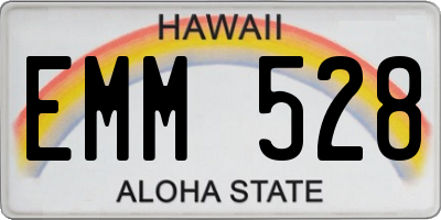 HI license plate EMM528