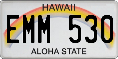 HI license plate EMM530