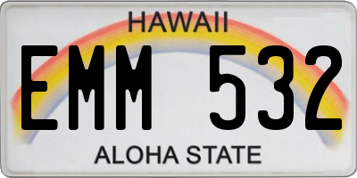 HI license plate EMM532