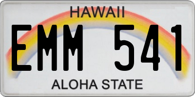 HI license plate EMM541