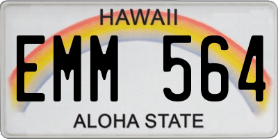 HI license plate EMM564