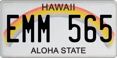 HI license plate EMM565