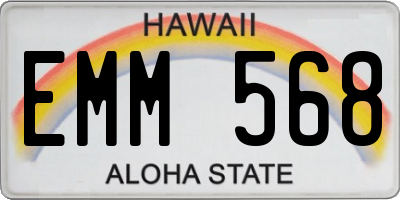 HI license plate EMM568