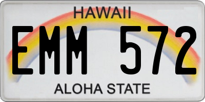 HI license plate EMM572