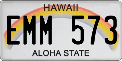 HI license plate EMM573