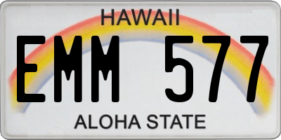 HI license plate EMM577