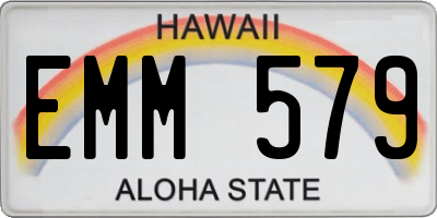 HI license plate EMM579