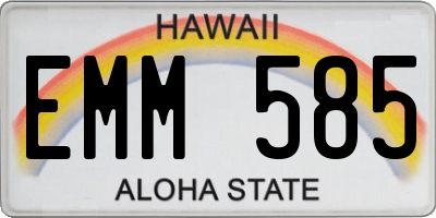 HI license plate EMM585
