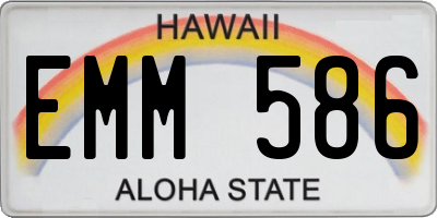 HI license plate EMM586