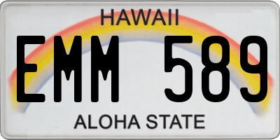 HI license plate EMM589