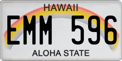 HI license plate EMM596