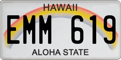 HI license plate EMM619