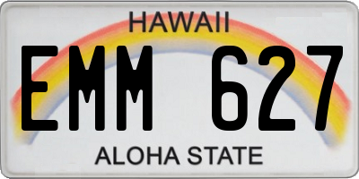 HI license plate EMM627