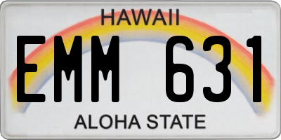 HI license plate EMM631