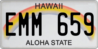 HI license plate EMM659