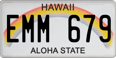 HI license plate EMM679