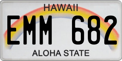 HI license plate EMM682