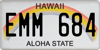 HI license plate EMM684