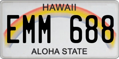 HI license plate EMM688