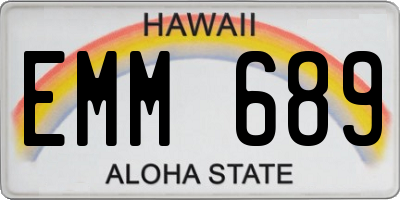 HI license plate EMM689