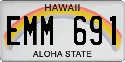 HI license plate EMM691