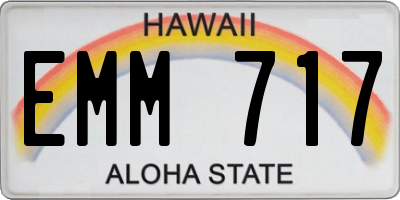HI license plate EMM717