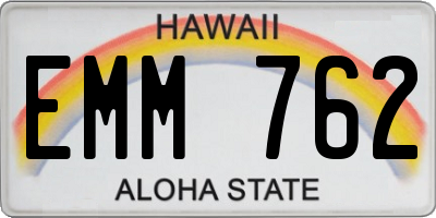 HI license plate EMM762