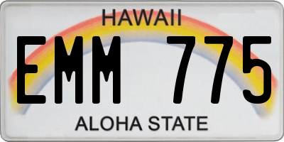 HI license plate EMM775