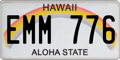 HI license plate EMM776