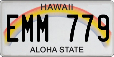 HI license plate EMM779