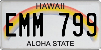 HI license plate EMM799
