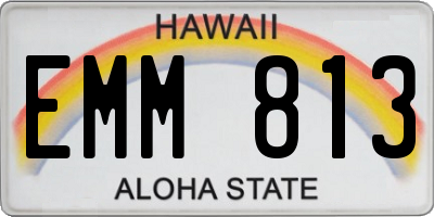 HI license plate EMM813
