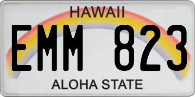 HI license plate EMM823