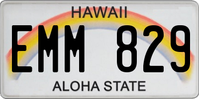 HI license plate EMM829