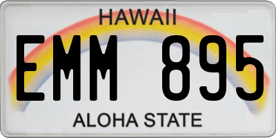 HI license plate EMM895